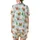 Cozy Holiday Loungewear: Whimsical Highland Cow Winter Wonderland, Snowy Hills & Santa Hats Satin Short-Sleeve Pajamas Set - 3