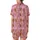 Whimsical Gingerbread Fun: Cheerful Characters, Candy Canes, Pink Gumdrop Swirls - Festive Item Kid Satin Pajamas Set - T2NJEBiZp-