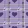 Romantic Lavender Black White Tartan Plaid Script Love Hearts Pattern Design Kid Satin Pajamas Set - 4