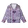 Romantic Lavender Black White Tartan Plaid Script Love Hearts Pattern Design Kid Satin Pajamas Set - 2