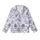 Chinoiserie Chic: Cobalt Blue Toile de Jouy Dragon Phoenix Crane Scenic Wearable Design Kid Satin Pajamas Set - 2