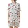 Festive Joy Collection: Whimsical Holly, Candy Cane & Santa Hat Design - Seasonal Wearable Item Satin Short-Sleeve Pajamas Set - jdEhyhDAkt