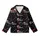 Festive Believer's Repeating White 'Believe' Script, Red Santa Hat, White Stars & Snowflakes Pattern Design Kid Satin Pajamas Set - 2