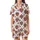 Vibrant Spirit's Fuchsia Orange Turquoise Sacred Hearts & Eye Folk Pattern Garment Satin Short-Sleeve Pajamas Set - 2