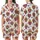 Vibrant Spirit's Fuchsia Orange Turquoise Sacred Hearts & Eye Folk Pattern Garment Satin Short-Sleeve Pajamas Set - 1