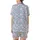 Serene Organic Swirls: Pale Sky Blue Muted Pink Paisley Dots Custom Design Satin Short-Sleeve Pajamas Set - 3