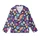 Whimsical Navy Abstract: Hand-Drawn Organic Splotches Pattern - Multi-Color Wearable Kid Satin Pajamas Set - 2