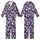 Whimsical Navy Abstract: Hand-Drawn Organic Splotches Pattern - Multi-Color Wearable Kid Satin Pajamas Set - 1