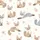 Whimsical Fox Lover's Playful Fennec Fox, Striped Fur, Pastel Cherry Blossom Designed Wear Satin Short-Sleeve Pajamas Set - 4