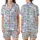 Cat Lover's Pastel Cartoon Cats: Winking Curious Kitten Print Design Satin Short-Sleeve Pajamas Set - 6eoDU61cEA