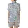Cat Lover's Pastel Cartoon Cats: Winking Curious Kitten Print Design Satin Short-Sleeve Pajamas Set - ytJwBvPOkz