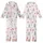 Whimsical Pink Christmas Watercolor Scatter - Santa, Reindeer, Trees, Gifts Design Kid Satin Pajamas Set - 1