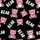 Whimsical Bear Lover Pink Cartoon Teddy Bear & 'BEAR' Text Heart Design Satin Short-Sleeve Pajamas Set - 4