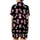 Whimsical Bear Lover Pink Cartoon Teddy Bear & 'BEAR' Text Heart Design Satin Short-Sleeve Pajamas Set - 3