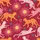 Whimsical Folk Art Leopard Design: Orange-Yellow & Pink Leopards, Crimson, Yellow Suns, Pink Hearts, Teal Starbursts Satin Short-Sleeve Pajamas Set - 4