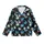 Nature Lover's Azure Indigo Butterfly White Blue Blossom Black Comfortwear Piece Kid Satin Pajamas Set - 5q7nwm6aqb