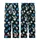 Nature Lover's Azure Indigo Butterfly White Blue Blossom Black Comfortwear Piece Kid Satin Pajamas Set - 3