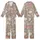 Women's Elegant Botanical Rose Garden Design: Dusty Rose Peach & Greige Blooms Kid Satin Pajamas Set - 1