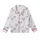 Gentle Soul Muted Lavender Striped Hand-Drawn Heart Comfort Wear Kid Satin Pajamas Set - AbaA9vQ8rR