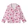 Whimsical Dreamer's Fuchsia Bubblegum Pink Hearts & Stars Floating Pattern Kid Satin Pajamas Set - 7gOVnF0dIY