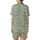 Whimsical Vintage Garden Rabbits: Ditsy Cream Wildflower Sage Pattern - Charming Decor Element Satin Short-Sleeve Pajamas Set - 3