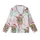 Festive Fluffy Highland Cow Calf: Whimsical Watercolor Art, Santa Hat, Teal Garland, Colorful String Lights & Snowflakes Design Kid Satin Pajamas Set - 2