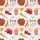 Baseball Fan Hand-Painted Watercolor Game Day Pattern: Gloves, Bats, Helmets, Trophies, Popcorn & Hotdogs Design Satin Short-Sleeve Pajamas Set - 4