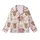 Fluffy Highland Cow Pastel Pink Rose Design with Leopard Hearts - Rustic Chic Wearable Art Kid Satin Pajamas Set - 2