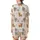 Whimsical Holiday: Highland Cow, Pink Christmas Truck & Gift Pattern with Merry Text - Watercolor Design Satin Short-Sleeve Pajamas Set - 3