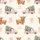 Whimsical Holiday: Highland Cow, Pink Christmas Truck & Gift Pattern with Merry Text - Watercolor Design Satin Short-Sleeve Pajamas Set - 4