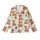 Fluffy Baby Highland Cow Flower Crown Sunflowers Whimsical Nature Wearable Art Kid Satin Pajamas Set - 2