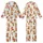 Fluffy Baby Highland Cow Flower Crown Sunflowers Whimsical Nature Wearable Art Kid Satin Pajamas Set - 1