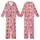 Whimsical Gingerbread Fun: Cheerful Characters, Candy Canes, Pink Gumdrop Swirls - Festive Item Kid Satin Pajamas Set - 7PdF9zfbnT