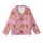 Whimsical Gingerbread Fun: Cheerful Characters, Candy Canes, Pink Gumdrop Swirls - Festive Item Kid Satin Pajamas Set - T-URlOAY0F