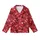 Affectionate Style: Vibrant Red Handwritten Love Hearts & Radiating Lines Statement Wear Kid Satin Pajamas Set - 2
