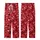 Affectionate Style: Vibrant Red Handwritten Love Hearts & Radiating Lines Statement Wear Kid Satin Pajamas Set - 3