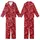 Affectionate Style: Vibrant Red Handwritten Love Hearts & Radiating Lines Statement Wear Kid Satin Pajamas Set - 1