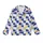 Vibrant Coastal Design: Royal Blue White Checkerboard Sardine Lemon Flat Graphic Wearable Kid Satin Pajamas Set - 2