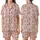 Sweetheart's Pale Pink Teddy Bear Heart Bow Star Scatter Design Cozy Wrap Satin Short-Sleeve Pajamas Set - 1