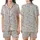 Delicate Floral Dream: Muted Terracotta Blue Pink Blossom & Vine Motif on Silver-Grey - Wearable Fabric Satin Short-Sleeve Pajamas Set - FRagvVv6sW