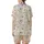 Vintage Botanical Creamy Muted Floral & Berry Hand-Drawn Design Satin Short-Sleeve Pajamas Set - 3