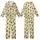 Nature Lover's Stylized Potted Cacti & Succulent Motif with Muted Orange Flowers Kid Satin Pajamas Set - pjbN5srS36