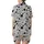 Aspirational Solid Black Hearts Free-Flowing ECG 'Become Better' Pattern Gray Satin Short-Sleeve Pajamas Set - 1RWR0xz7vR