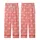Cozy Dreamer's Whimsical Sleep Script Coral Pink Striped Pattern with Eyelash E Kid Satin Pajamas Set - 3