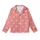 Cozy Dreamer's Whimsical Sleep Script Coral Pink Striped Pattern with Eyelash E Kid Satin Pajamas Set - 2