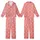 Cozy Dreamer's Whimsical Sleep Script Coral Pink Striped Pattern with Eyelash E Kid Satin Pajamas Set - 1