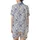 Elegant Periwinkle Lavender Butterfly & Soft Floral Muted Grid Pattern Satin Short-Sleeve Pajamas Set - aAIpI_WVAU
