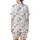 Gentle Soul Muted Lavender Striped Hand-Drawn Heart Comfort Wear Satin Short-Sleeve Pajamas Set - Ns68Ot_HZG