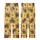 Playful Bear Enthusiast Cartoon Bears, Honey Jars, Autumn Leaves Golden Sepia Checkerboard Pattern Kid Satin Pajamas Set - gbbzgOTXPI