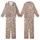 Botanical Enthusiast's Vintage Olive Leaf, Cream Flower & Berry Motif on Dusty Rose Kid Satin Pajamas Set - tcZ9CrkxBR